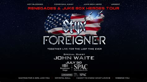 Styx and Foreigner to perform at SPAC